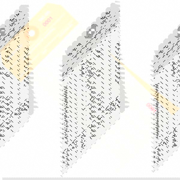 Blank Tag: 6-1/4'' High, Manila & White, Synthetic Paper